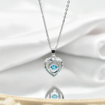 Fashion Heart Necklace With Rhinestones